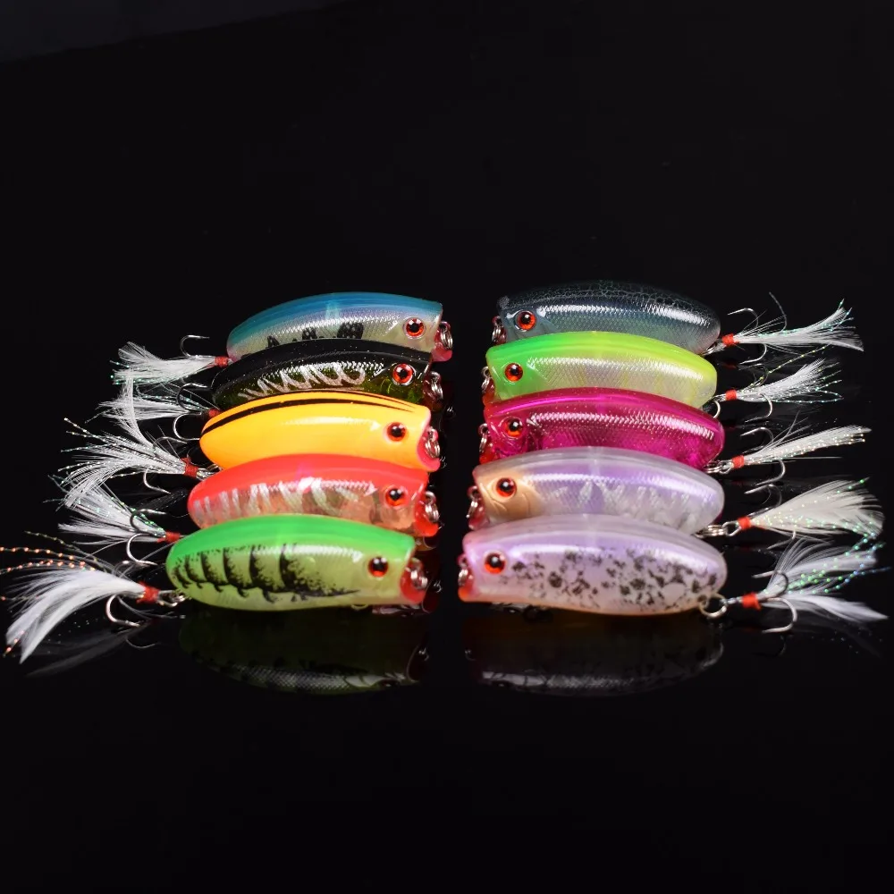 Шт. 1 шт. 3D средства ухода для век реалистичные Рыбалка приманки 5 см 11 г 8 # крючки Pesca рыба Поппер воблер isca