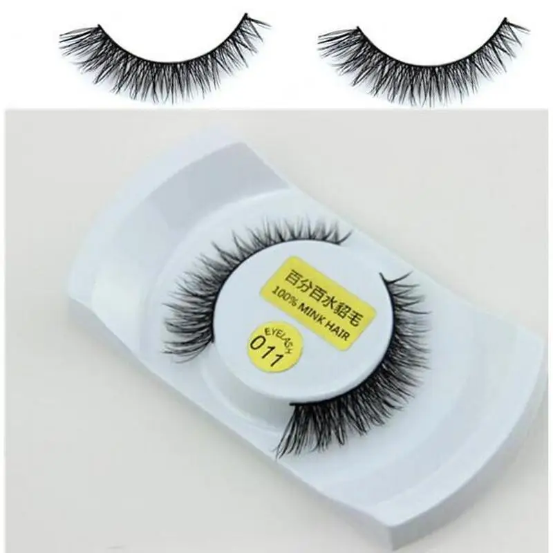 1 пара 100% настоящие норковые волосы ручной работы перекрещивающиеся черные