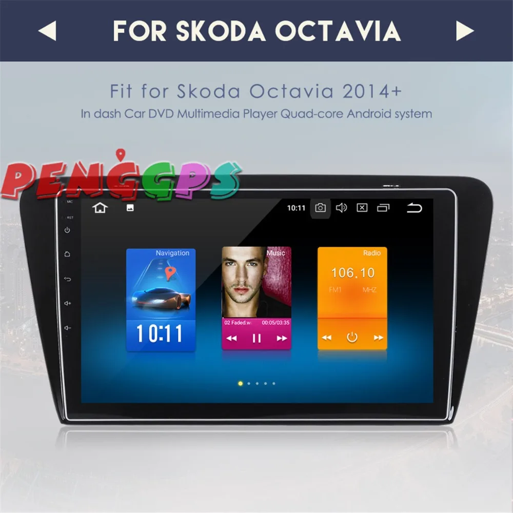 Android 8 0 7 1 автомобильный Радио стерео головное устройство GPS для Skoda Octavia 2014 2015 2016 2017