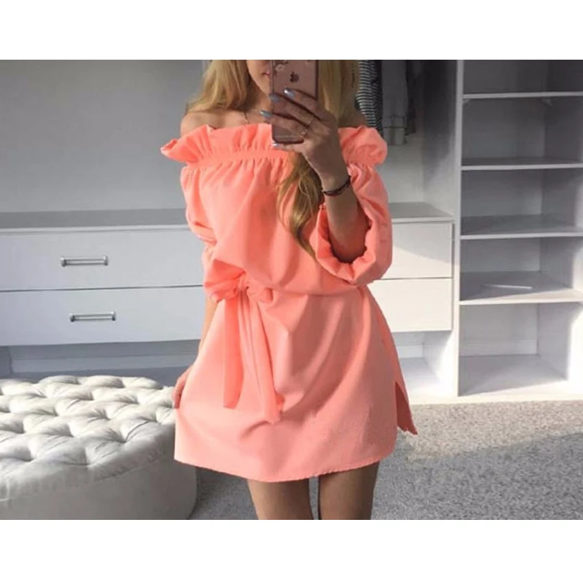 2018 летнее платье пляжное vestido женское яркое ФЛУОРЕСЦЕНТНОЕ оттеночный шампунь