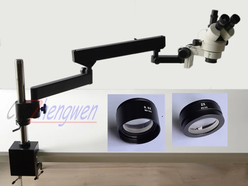 Стерео микроскоп FYSCOPE с универсальным фокусным расстоянием 7X-45X 3 5x-90X шарнирным