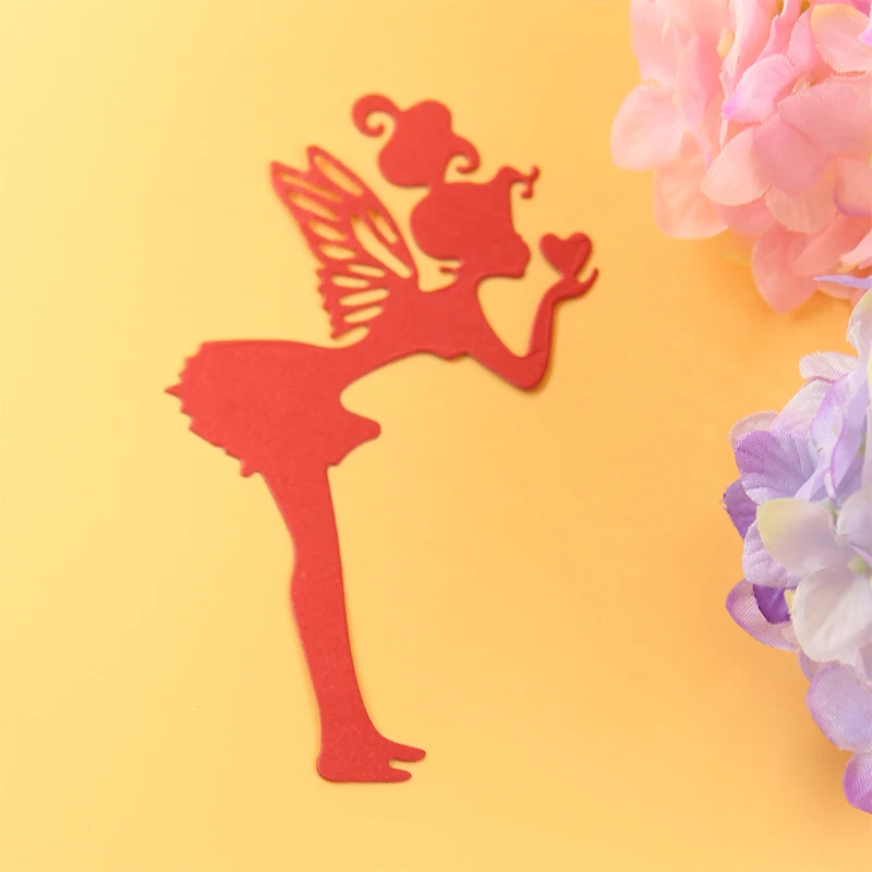 YINISE режущие штампы для трафареты скрапбукинга целующийся фея DIY вырезанные карты