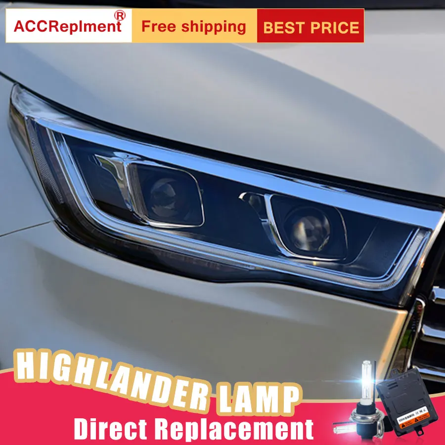 2 шт. светодиодный фары для Toyota HIGHLANDER 2015 Автомобильные ангельские глазки комплект