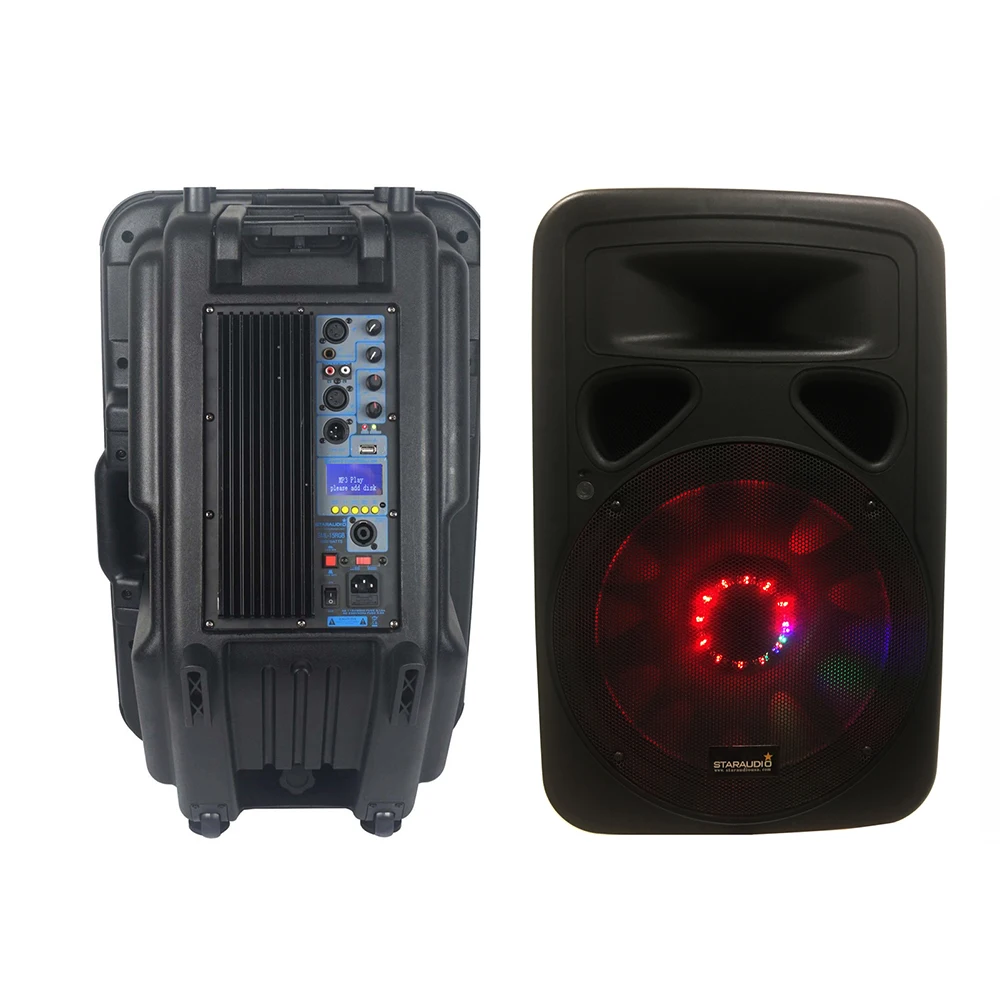 STARAUDIO 2 шт 15 "DJ 3500 W PA активной светодиодный светящиеся динамики ночные клубы