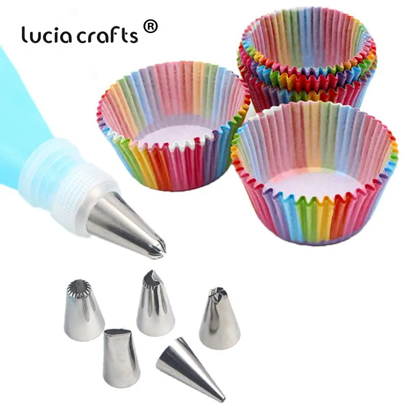 Lucia crafts Радужная цветная Форма для кексов чашка выпечки бумажный торт