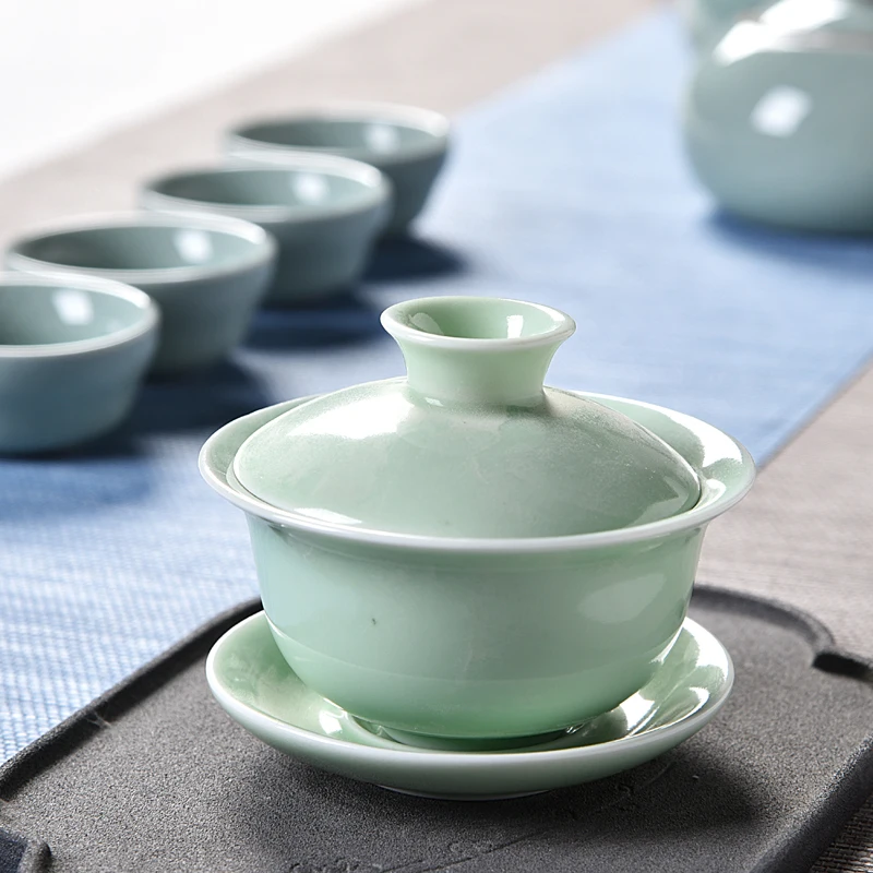 Чайная чашка Gaiwan чайная из белого фарфора высокого качества ручная роспись для