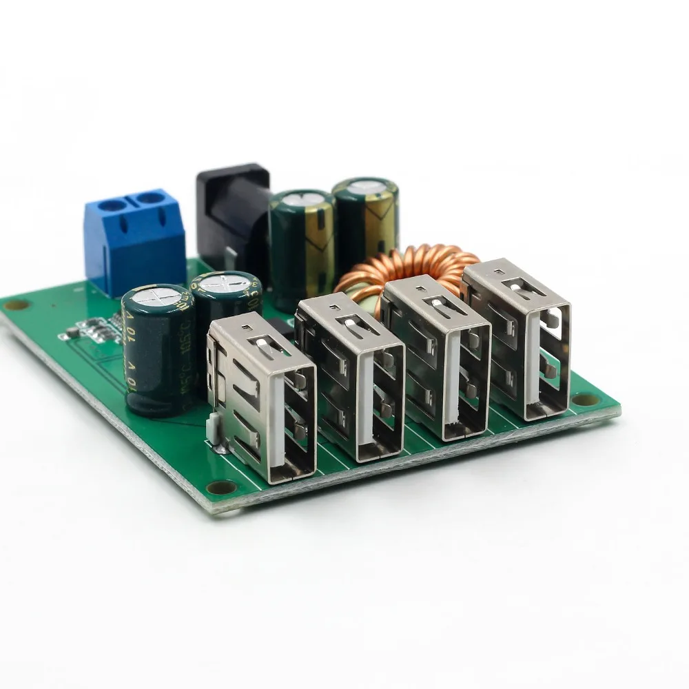 1 шт. Новое поступление DC 7 60в до 5В 5А 4USB выход понижающий преобразователь блок