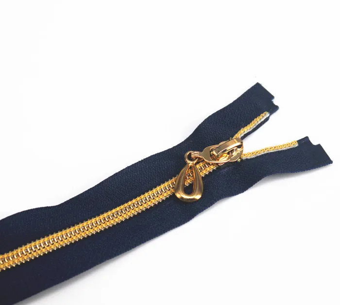 Молния с открытым концом длиной 40 см металлическая застежка молния золотыми