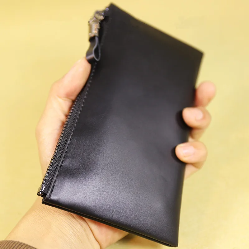 

ALAVCHNV New Men's Leather Long Section Zipper Wallet Japan And South Korea Female Hand Bag Ultra-thin HY1795