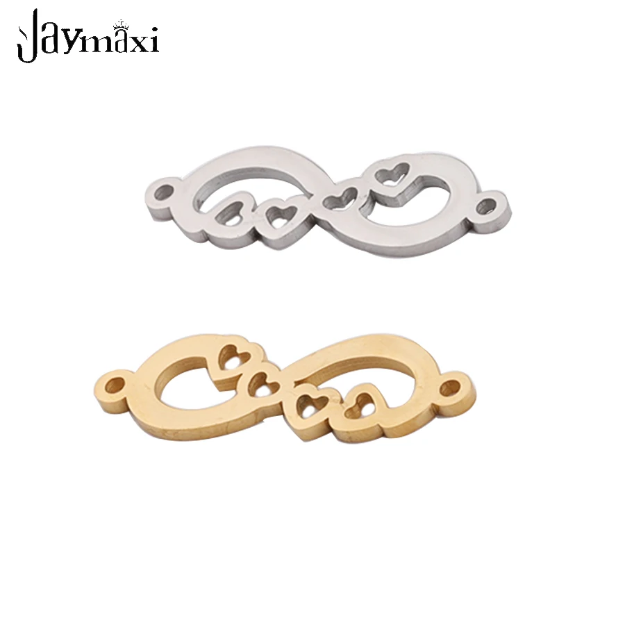 Jaymaxi полые браслеты со словами OWL Love Infinity Нержавеющая сталь зеркальные шармы