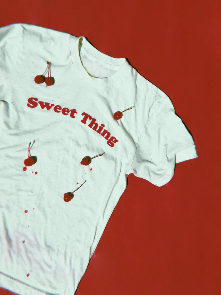 Футболка женская с надписью Sweet Thing Модный хлопковый Повседневный Топ в стиле