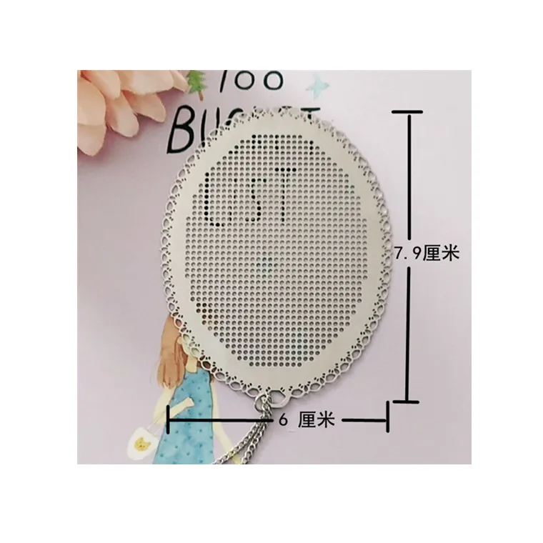 

DIY Craft Stich Cross Stitch Bookmark Metal Silver Golden Needlework Embroidery Crafts Counted Cross-Stitching Kit Gift CUTEFISH