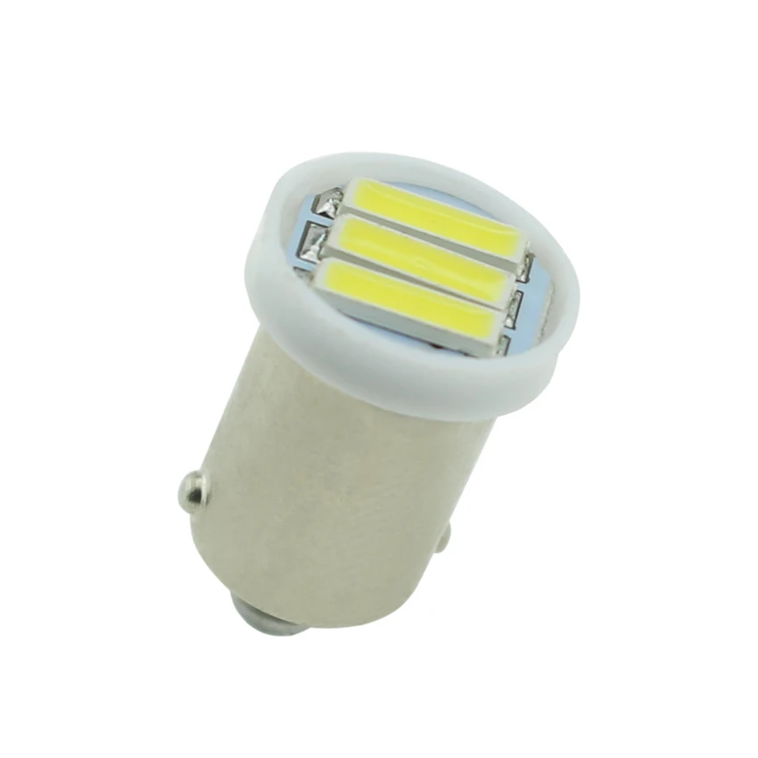 HYZHAUTO 10 шт. T4W BA9S Светодиодные лампы для чтения 2 Вт 3led 7020 SMD чистый белый 6000K