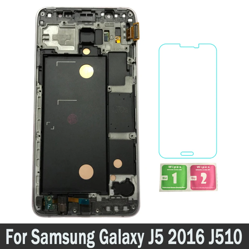 Новый Запчасти для авто ЖК дисплей s с рамкой Samsung Galaxy J5 2016 j510 J510F J510FN Экран Дисплей