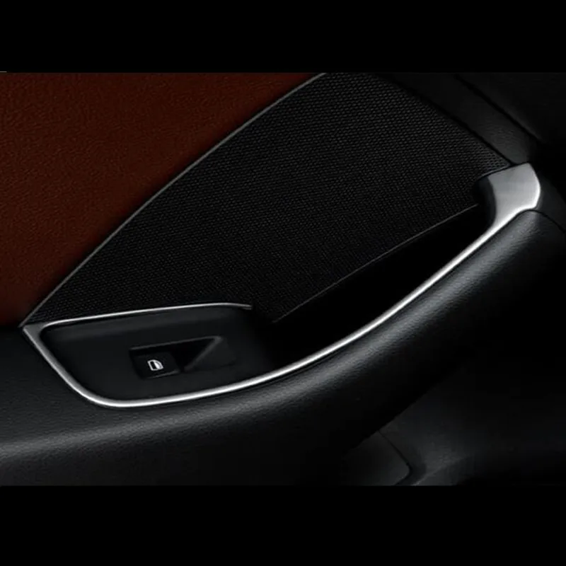 Накладки на рамку окна для подъема стекла из нержавеющей стали 4 шт. для Audi A3 8V 2013-2018, декоративная отделка панели подлокотника двери автомобиля.