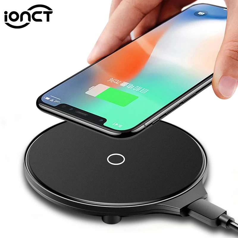 IONCT QI беспроводная зарядка для iPhone X 8 Plus XR XS Max безпроводная зарядка для samsung S8 S9 для huawei Xiaomi зарядка для айфона беспроводная зарядка iphone
