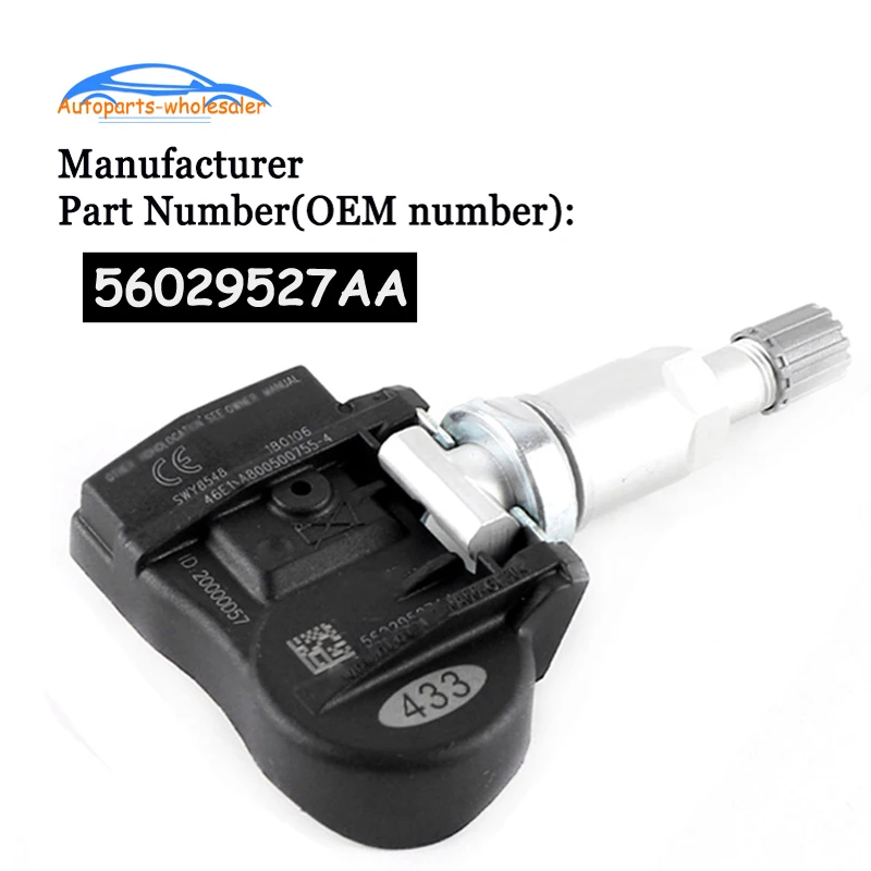 

OEM 56029527AA 68078768AA For Chrysler 200 300 for Dodge TPMS Tire Pressure Monitoring System Sensor 433MHZ Car