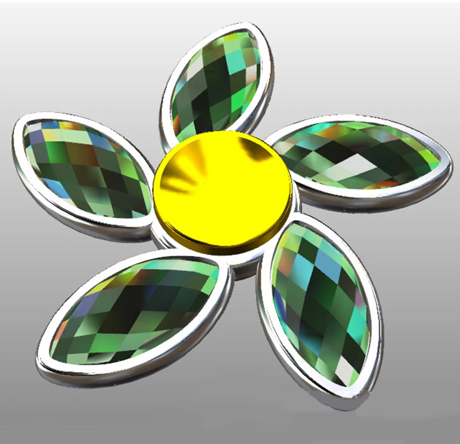 50 ШТ. Diamond Flower EDC Игрушки Треугольной Металла Непоседа Spinner Металл