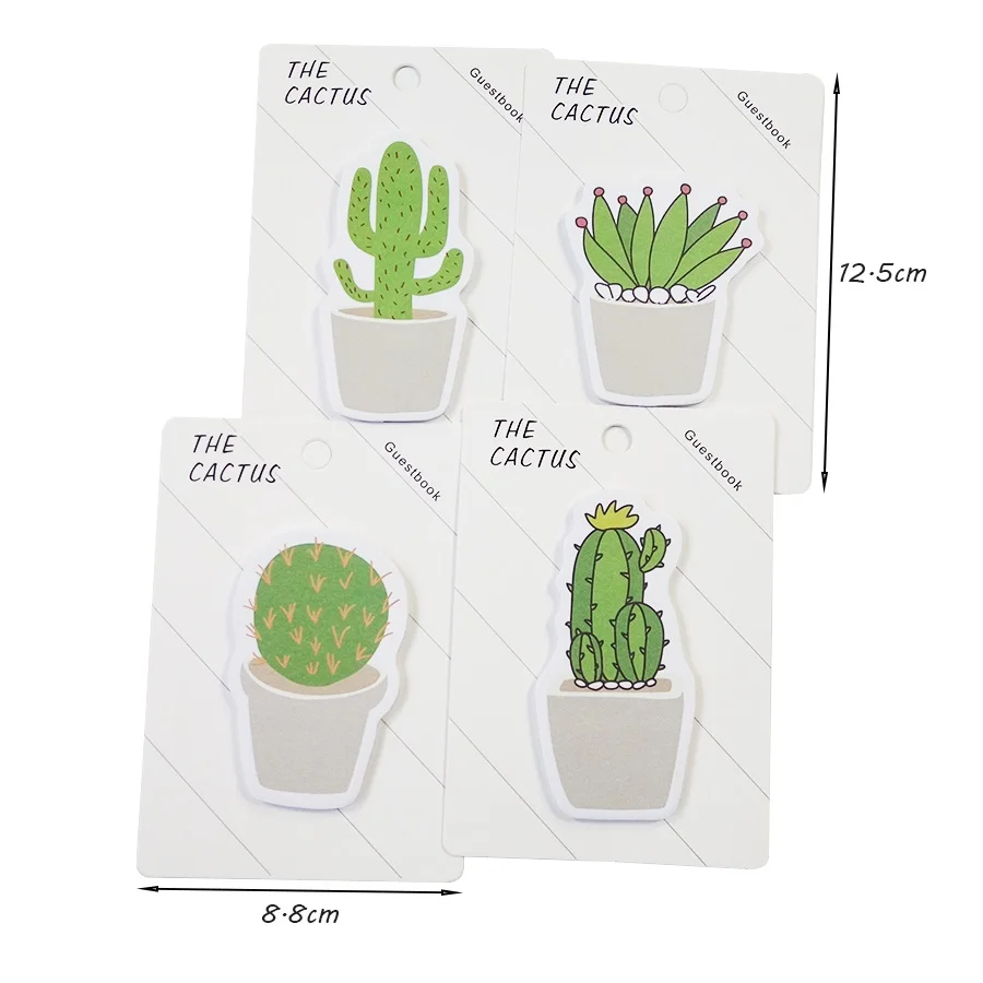 

1pack/lot Kawaii Mini Memo The Cactus Plan Paper Scrapbooking Stickers Sticky Note School Memo Pad Notebook Message Label Gift