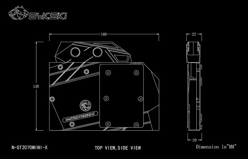 Bykski водный блок для ZOTAC RTX2070 8GD6 MINI OC/RTX 2060 AMP/RTX 2060 Super Mini/2070 Воздуходувка/медный радиаторный блок