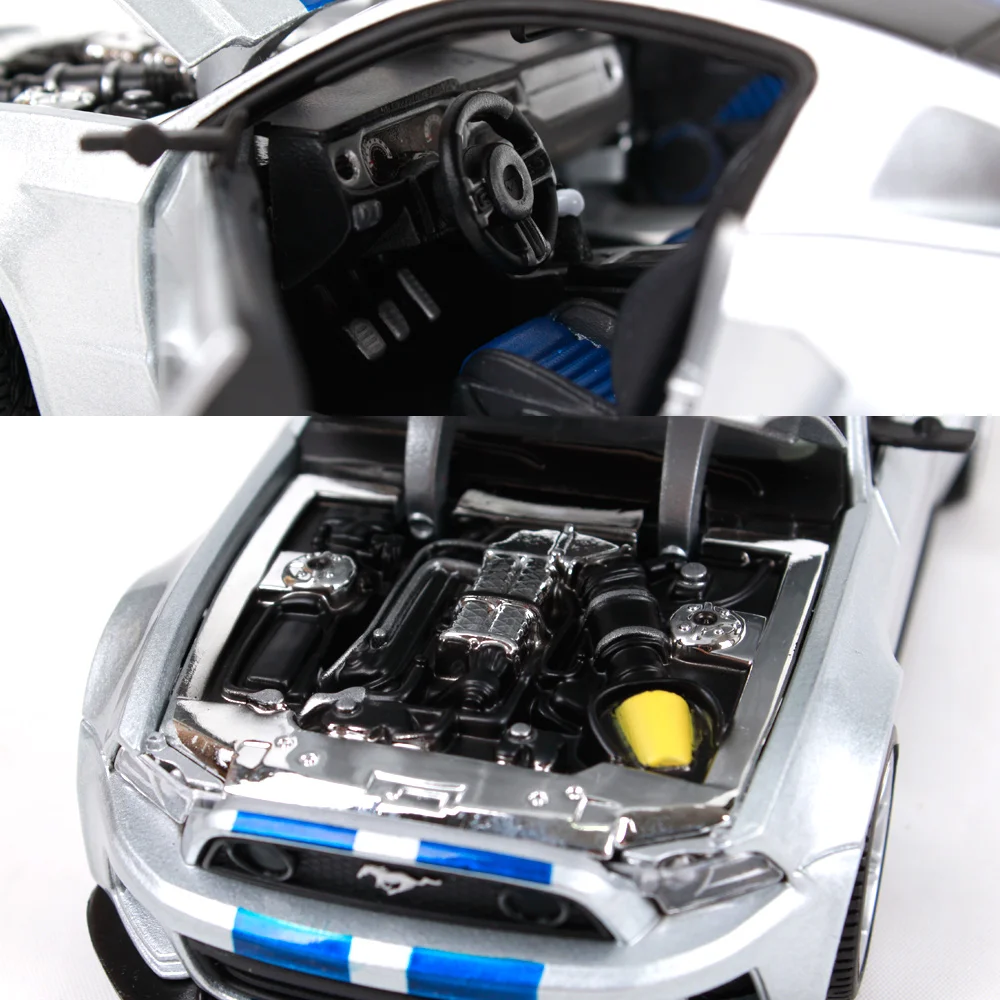 Гоночный автомобиль Maisto 1:24 модель 2014 Ford Mustang GT 5 0 литой игрушечный Новый в коробке