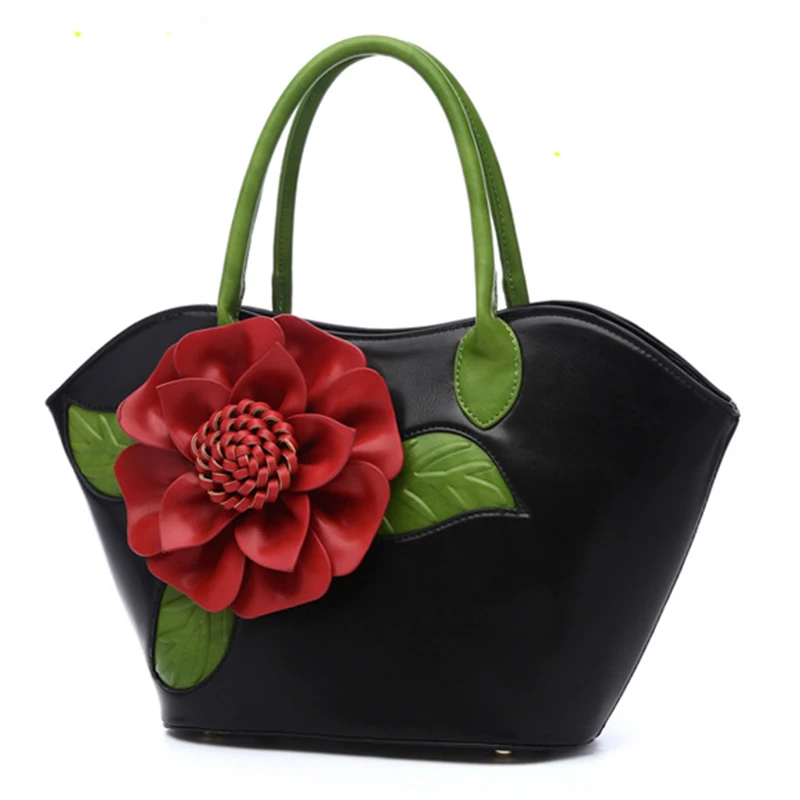 

Luxury Handbags Women Bags Designer 2020 Fashion Flower Big Tote Bag High Quality Leather Vintage Ladies Hand Bags Famous Brands
