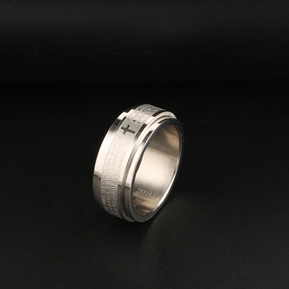 

JOVO Trendy Silver Color 316L Stainless Steel Mens Rings Classic Round Fingure Rings for Men Decoration Jewellery Anillo Hombre