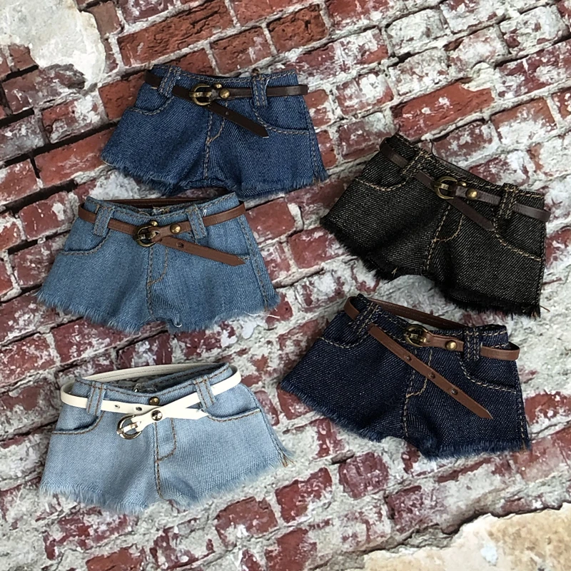 1 шт. модные джинсовые шорты с поясом для кукол Blyth Holala Azone Momoko OB24 аксессуары одежды