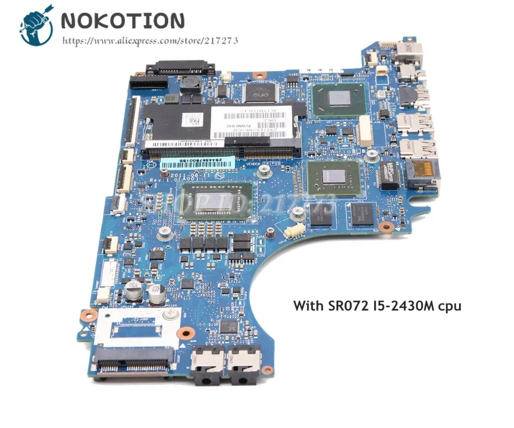 

NOKOTION для Dell XPS 14Z L412Z, материнская плата для ноутбука, CN-01GY8V 01GY8V PLW00 LA-7451P CPU GT520M 1GB