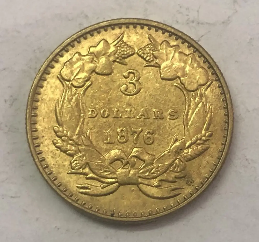 (1875 1876 1877 1878) 3 долл. США|Безвалютные монеты| |