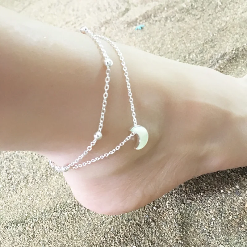 Give gifts and accessories to your friends Bohemian summer sales of moon girls love beach foot chain | Украшения и аксессуары