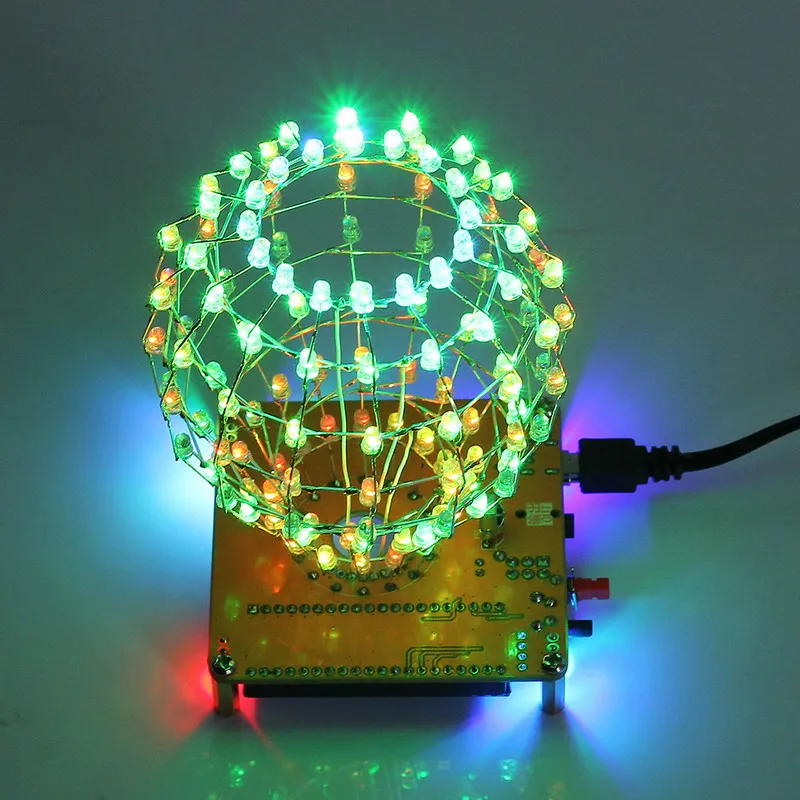 Разноцветный светодиодный кубический шар набор сделай сам 3 мм RGB кубик света