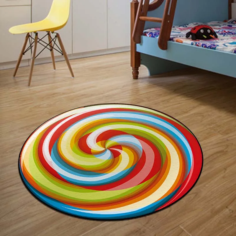 Lollipop Whirlwind круглый коврик 60/80/100/120/160 см alfomбра ковер для спальни коврики кресел