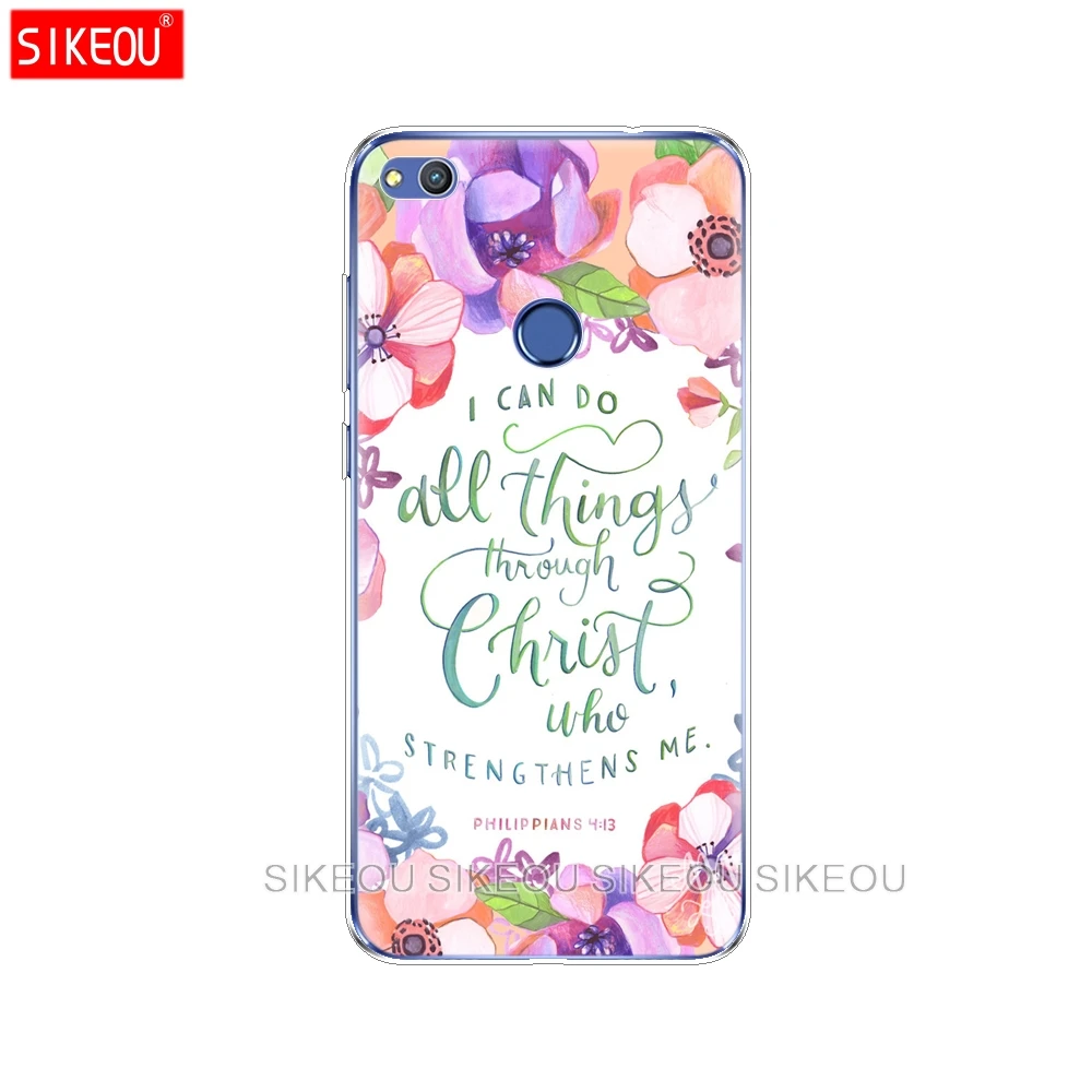 Силиконовый чехол для телефона Huawei P20 P7 P8 P9 P10 Lite Plus Pro 2017 P Smart 2018 coque bumper Bible verse phillians