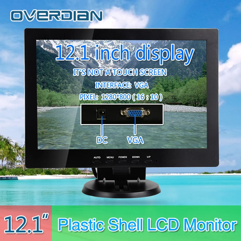 12inch/12.1  VGA Connector Monitor 1280*800 Song Machine Cash Register Square Screen Lcd Monitor/Display Non-touch Screen