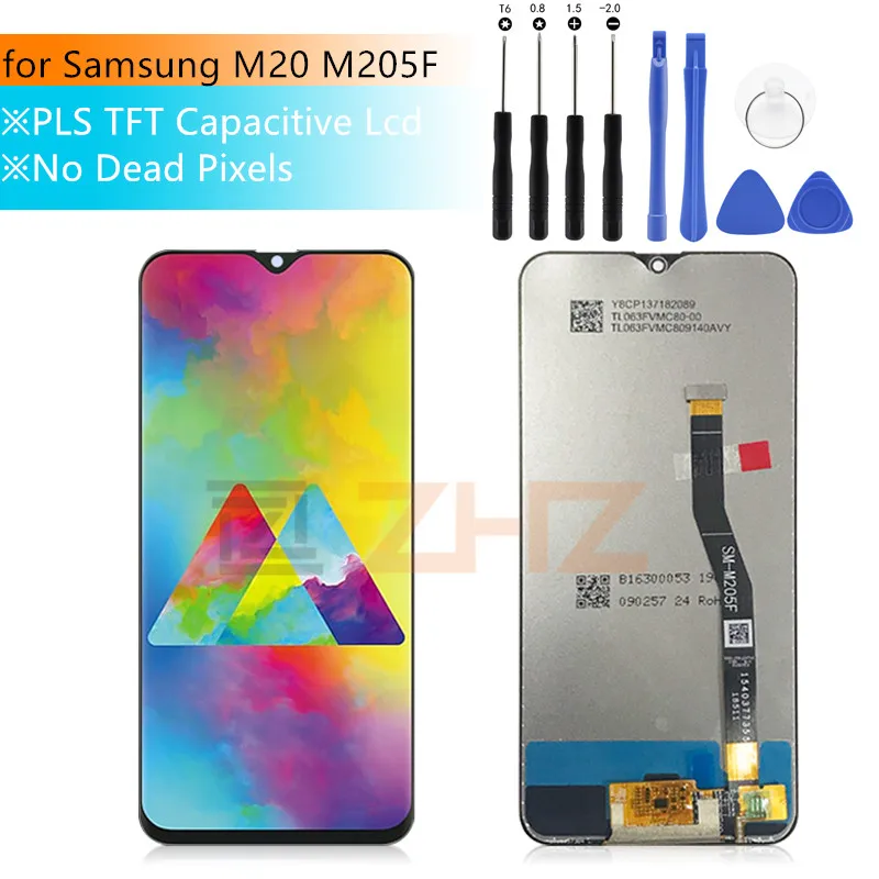 ЖК дисплей с сенсорным экраном и дигитайзером в сборе для Samsung M20 lcd 2019 SM M205 M205F
