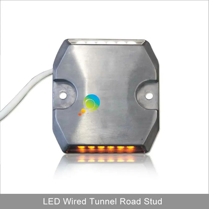 

D24V aluminum housing high quality white and yellow LED wired road stud road marker