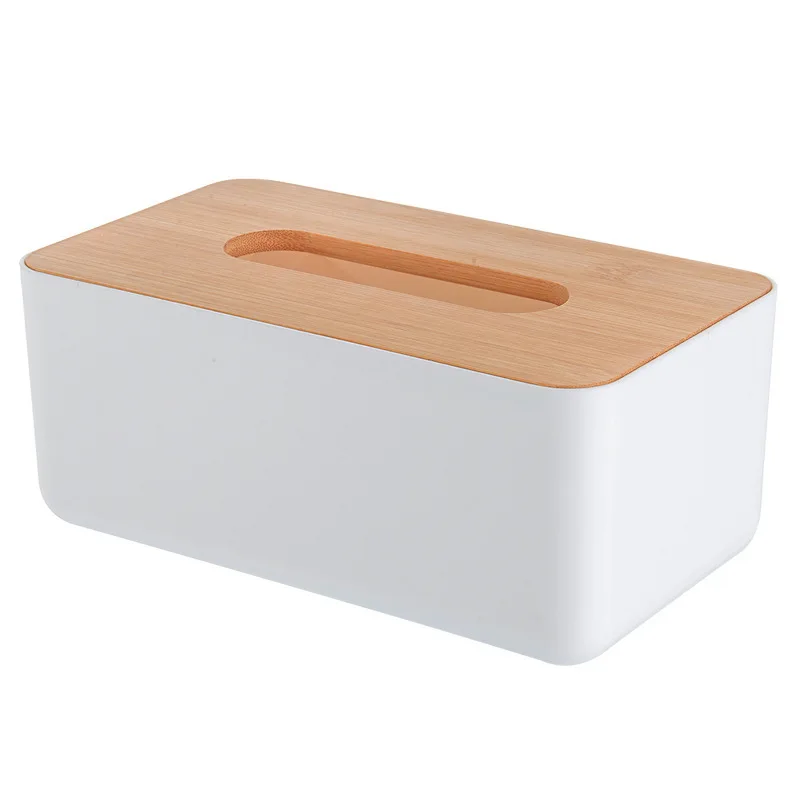 7 видов стилей съемный древесины бамбука крышка пластиковая коробка для салфеток