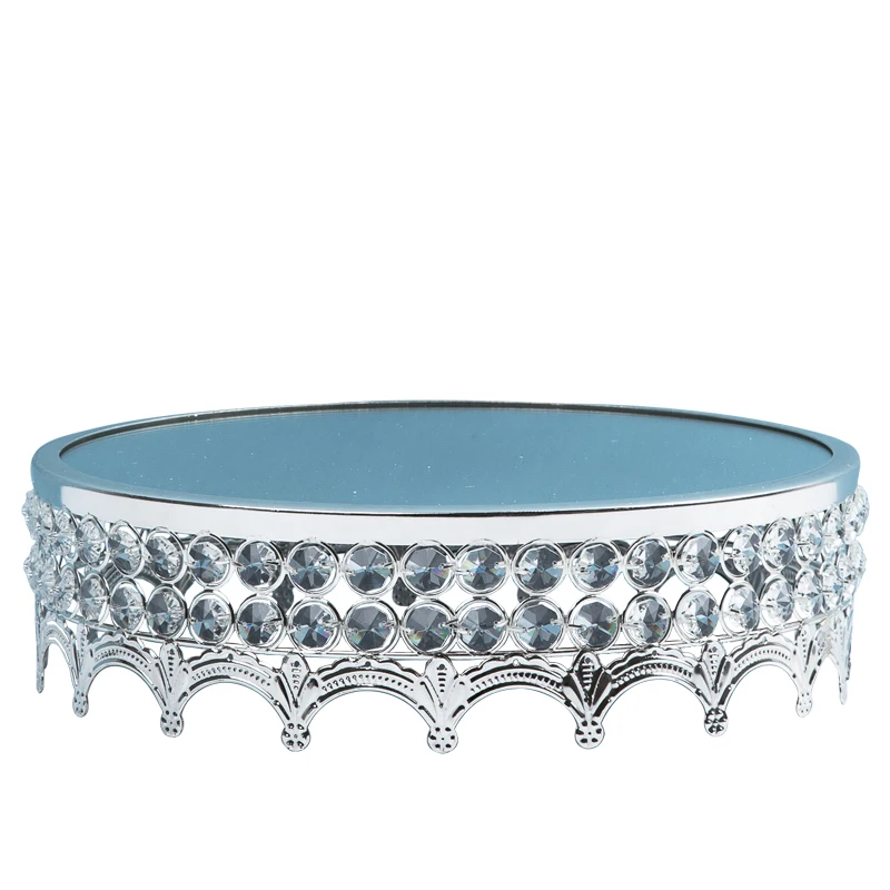

Metal mirror fruit tray cake stand handle cupcake dessert table decoration cosmetics jewelry box storage