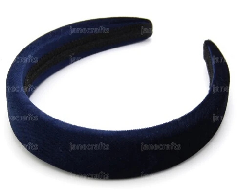 navy blue Модные Винтажные стильные женские бархатные повязки на волосы, аксессуары для волос, повязка на голову, ширина 2,5 см, Прямая поставка - Цвет: navy blue