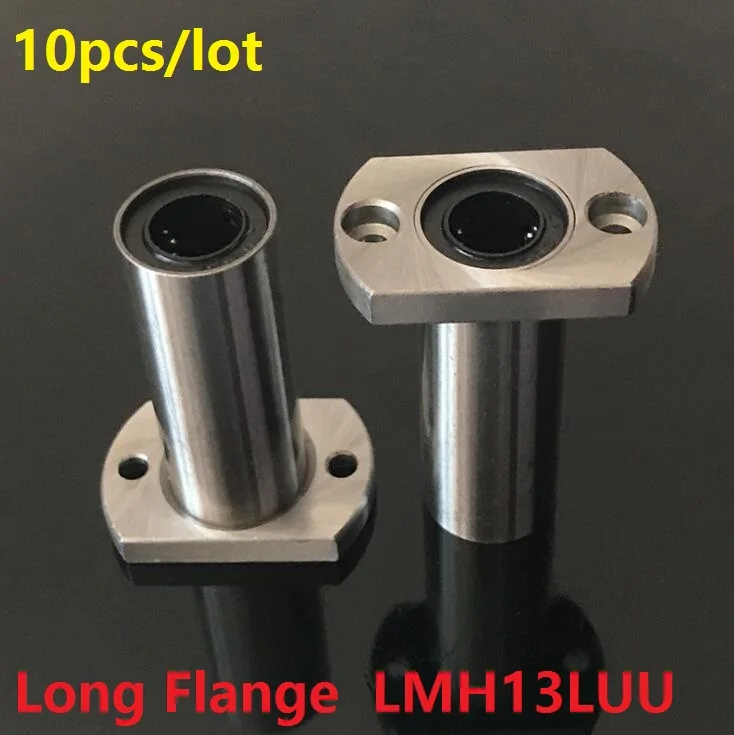10pcs/lot LMH13LUU 13mm 13*23*61mm long type Oval Flange linear motion ball bearings CNC parts 13x23x61mm | Обустройство дома