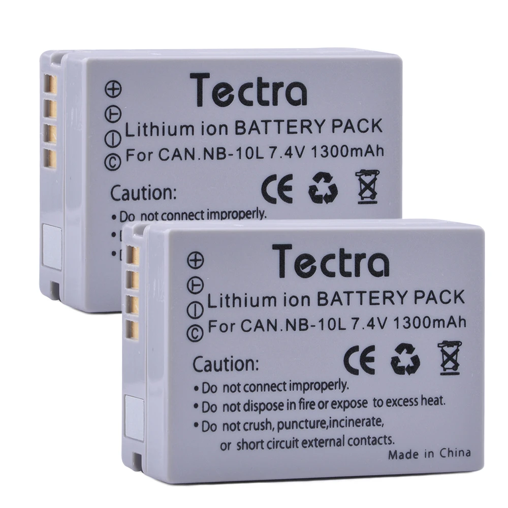 Tectra 2 шт. NB 10L NB10L сменный литий ионный аккумулятор для камер Canon G1X G15 G16 SX40HS SX50HS SX60HS