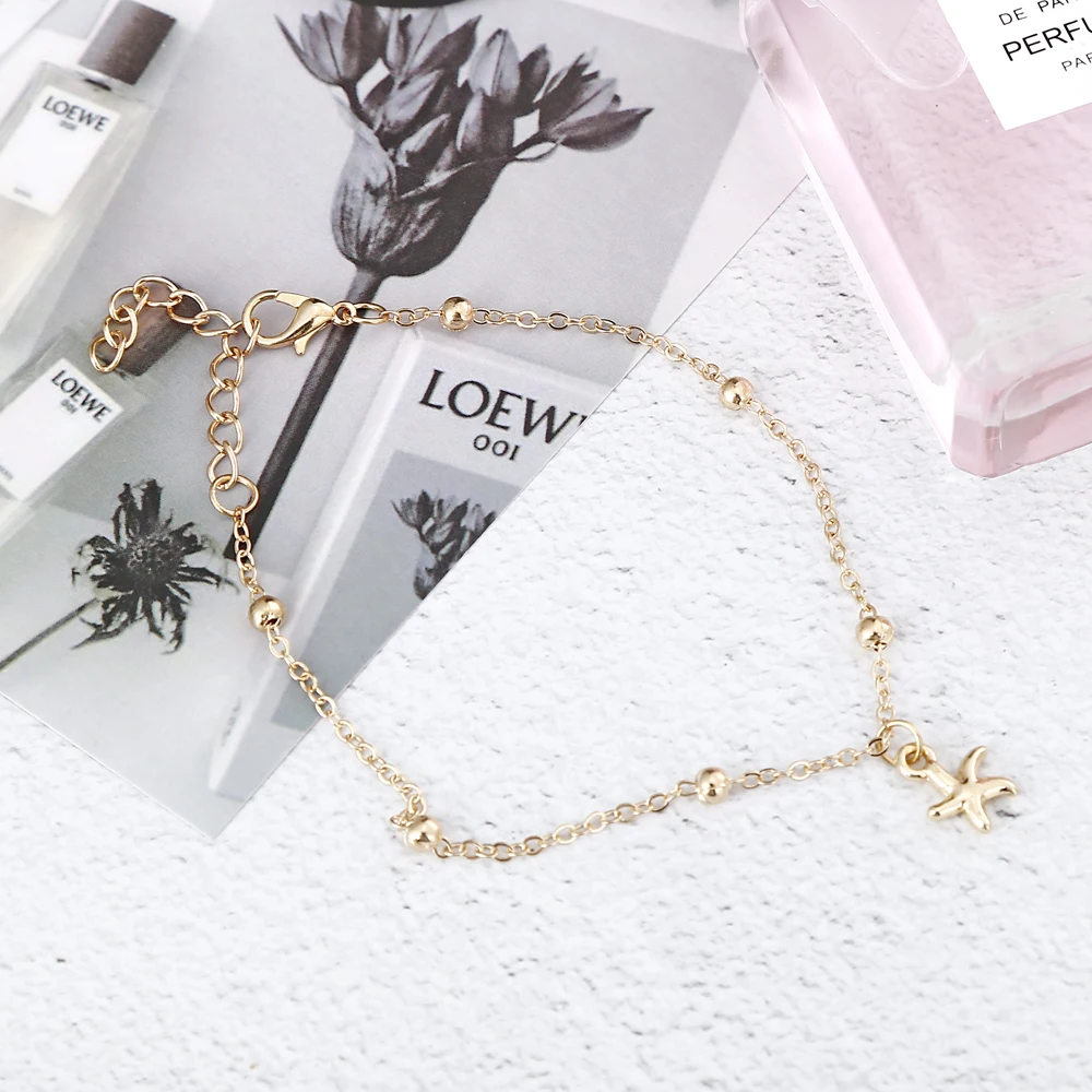 Цепочка для ног XIYANIKE с подвеской в виде звезды морской летняя цепочка браслет на