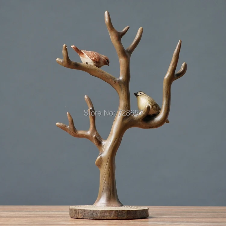 Американская пасторальная Ретро Смола Птица любит в дереве фигурка Декор