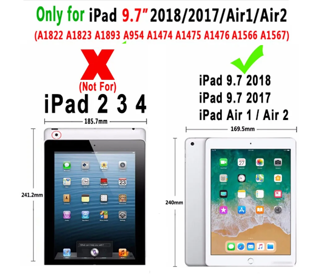 Чехол книжка из искусственной кожи для apple ipad mini 1 2 3 4 pro 11|Чехлы планшетов и