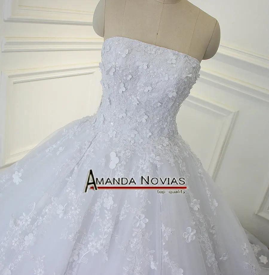 Бальное платье свадебное 2019 Amanda Novias реальные фотографии с длинным шлейфом|gown