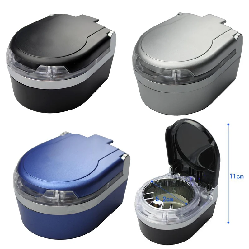 100 шт./лот оптовая продажа автомобильные пепельницы со светодиодной подсветкой