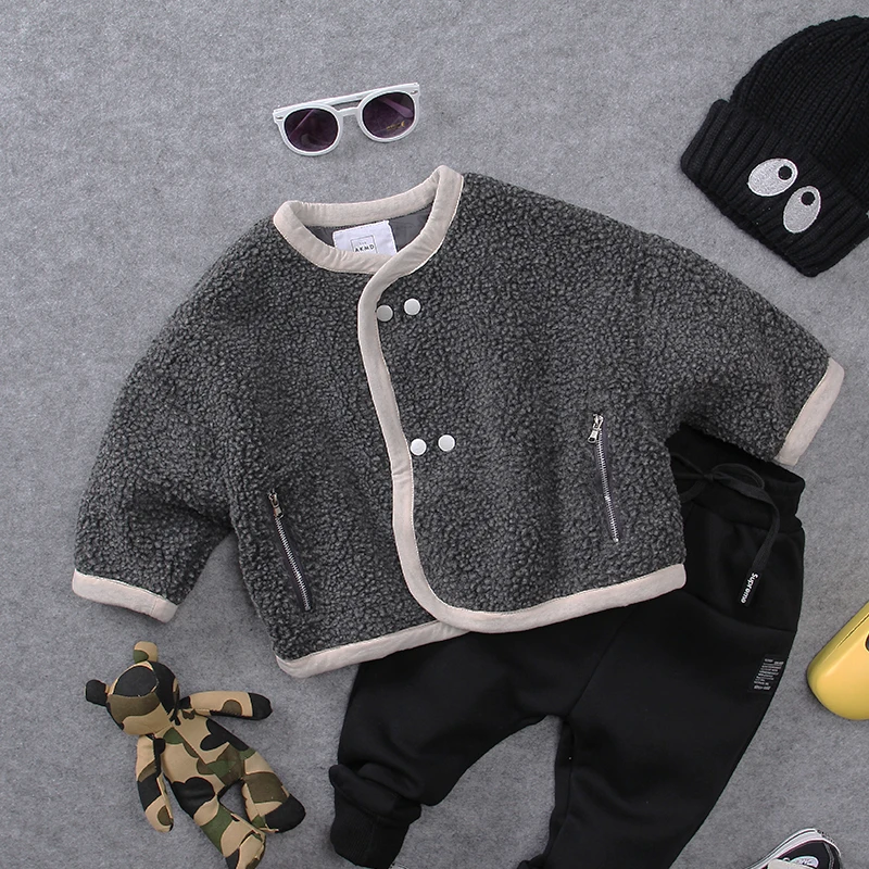 

only warm jacket 1pc 2-8Y new 2018 winter warm thick warm jacket kids winter clothing boys fleece jacket