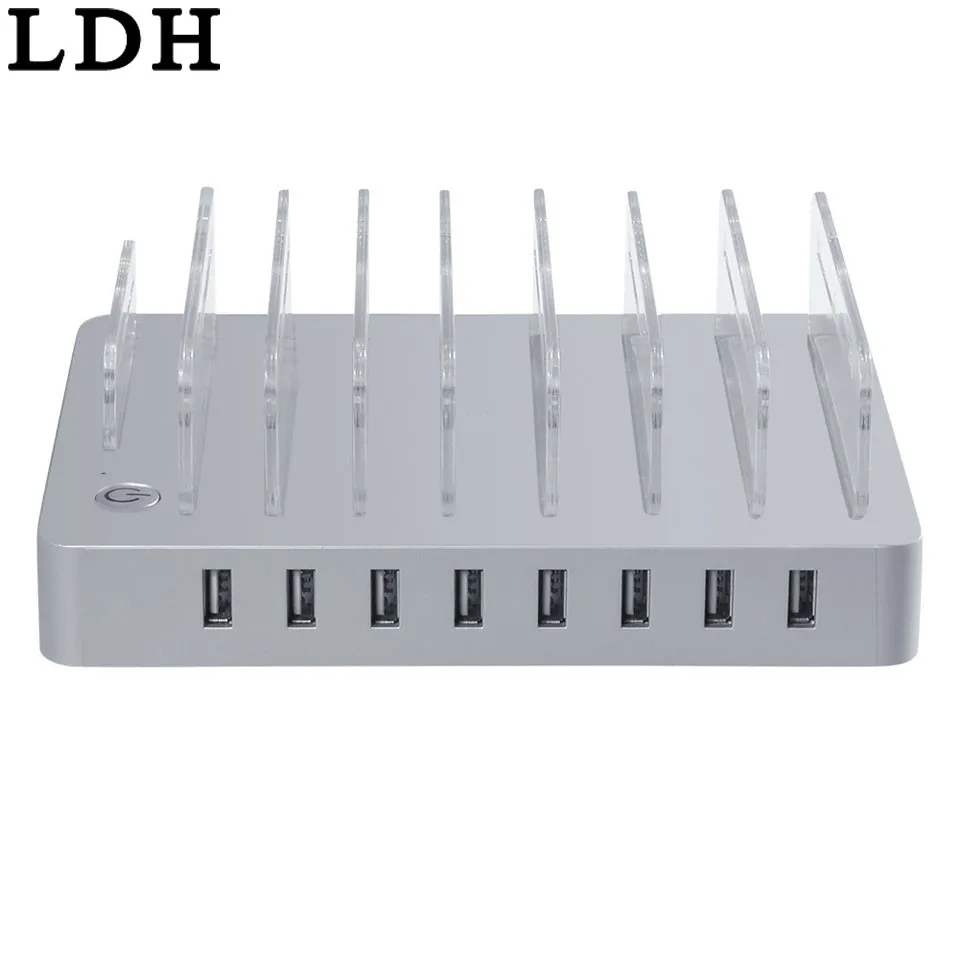 LDH 8 портов настольное USB зарядное устройство многофункциональная зарядная станция 19.2A док-станция с подставкой для мобильного телефона планшета ПК