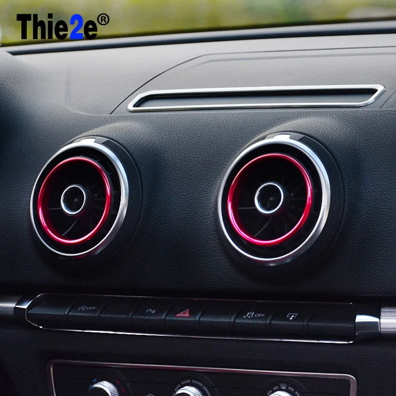 4 шт. декоративное кольцо для кондиционера на приборной панели автомобиля Audi A3